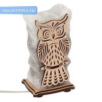 Соляная лампа "Сова малая" 1,5-2 кг белая